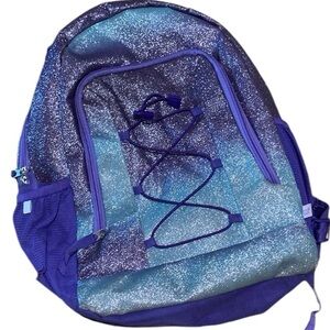 Backpack & Lunch Bag Set Glitter Purple Blue